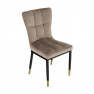 Dizájner ebédlőszék, bézs Velvet szövet, EPONA