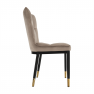 Dizájner ebédlőszék, bézs Velvet szövet, EPONA