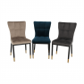 Dizájner ebédlőszék, bézs Velvet szövet, EPONA