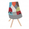 Szék, anyag patchwork/fa, KIMA  NEW TYP 1