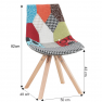 Szék, anyag patchwork/fa, KIMA  NEW TYP 1