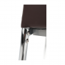 Szék, barna textilbőr/króm, DELA
