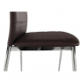 Szék, barna textilbőr/króm, DELA