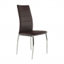 Szék, barna textilbőr/króm, DELA