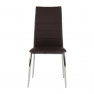 Szék, barna textilbőr/króm, DELA