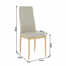 Szék, bézs anyag/bükk, COLETA NOVA