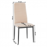 Szék, bézs Dulux Velvet szövet/fekete fém, COLETA NOVA