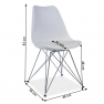 Szék, fehér / króm, METAL 2 NEW Szék, fehér / króm, METAL 2 NEW