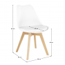 Szék, fehér/bükk, BALI 2 NEW