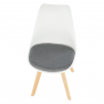 Szék, fehér/szürke, DAMARA