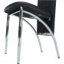 Szék, fekete öko bőr /króm FINA