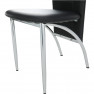 Szék, fekete öko bőr /króm FINA