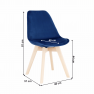 Szék, kék Velvet anyag /bükk, LORITA Szék, kék Velvet anyag /bükk, LORITA