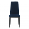 Szék, kék Velvet szövet/fekete fém, COLETA NOVA