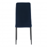 Szék, kék Velvet szövet/fekete fém, COLETA NOVA