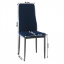 Szék, kék Velvet szövet/fekete fém, COLETA NOVA