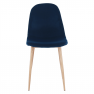 Szék, kék Velvet szövet/bükk, LEGA