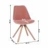 Szék, rózsaszín Velvet szövet/bükk, SABRA