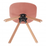 Szék, rózsaszín Velvet szövet/bükk, SABRA