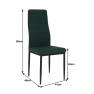 Szék, smaragd szövet/fekete fém, COLETA NOVA Szék, smaragd szövet/fekete fém, COLETA NOVA