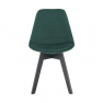 Szék, smaragd Velvet anyag /fekete, LORITA