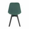 Szék, smaragd Velvet anyag /fekete, LORITA
