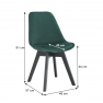 Szék, smaragd Velvet anyag /fekete, LORITA