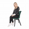Szék, smaragd Velvet anyag /fekete, LORITA