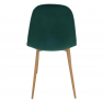 Szék, smaragd Velvet szövet/bükk, LEGA