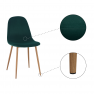 Szék, smaragd Velvet szövet/bükk, LEGA