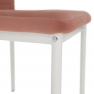 Szék, rózsaszín Velvet szövet/fehér fém, COLETA NOVA