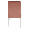 Szék, rózsaszín Velvet szövet/fehér fém, COLETA NOVA