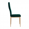 Szék, smaragd Velvet szövet/tölgy, COLETA NOVA