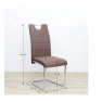 Szék, szövet barna, textilbőr barna/króm, IZMA