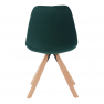 Szék, smaragd Velvet szövet/bükk, SABRA