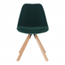 Szék, smaragd Velvet szövet/bükk, SABRA