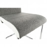 Szék, szövet szürke, textilbőr fehér/króm, IZMA