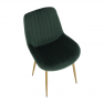 Szék, smaragdzöld/gold króm-arany, PERLOS