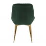 Szék, smaragdzöld/gold króm-arany, PERLOS