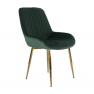 Szék, smaragdzöld/gold króm-arany, PERLOS
