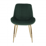 Szék, smaragdzöld/gold króm-arany, PERLOS