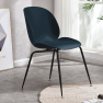 Szék, sötétkék/fekete, műanyag/fém, SONAIA