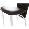 Szék, sötétbarna öko bőr / króm, FINA Szék, sötétbarna öko bőr / króm, FINA