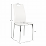 Szék, textilbőr fehér/króm, ERVINA