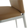 Szék, textilbőr bézs/króm, ERVINA Szék, textilbőr bézs/króm, ERVINA