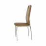 Szék, textilbőr bézs/króm, ERVINA Szék, textilbőr bézs/króm, ERVINA