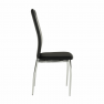 Szék, textilbőr fekete/króm, ERVINA Szék, textilbőr fekete/króm, ERVINA