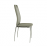 Szék, textilbőr szürke/króm, ERVINA