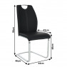 Szék, textilbőr fekete/fehér varrat, NESTA
