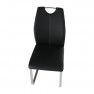 Szék, textilbőr fekete/fehér varrat, NESTA
